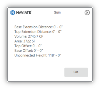 Naviate Accelerate sum parameters