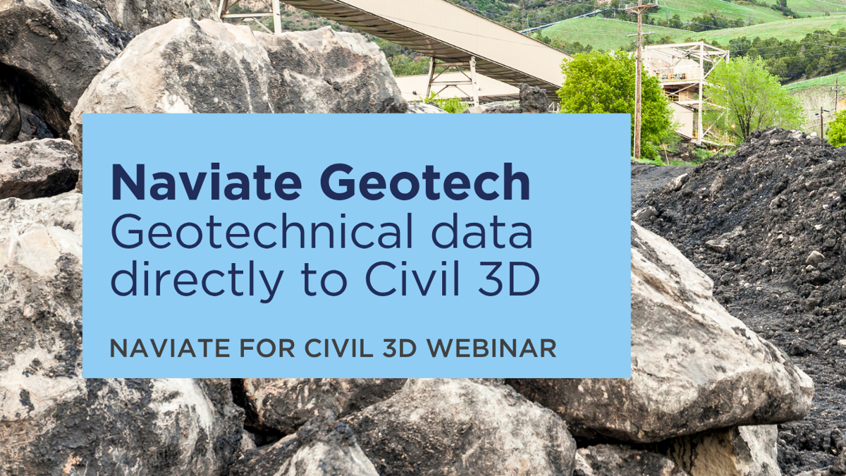 Geoletech Naviate for Civil 3D - Preview: Launch webinar Naviate Geotech