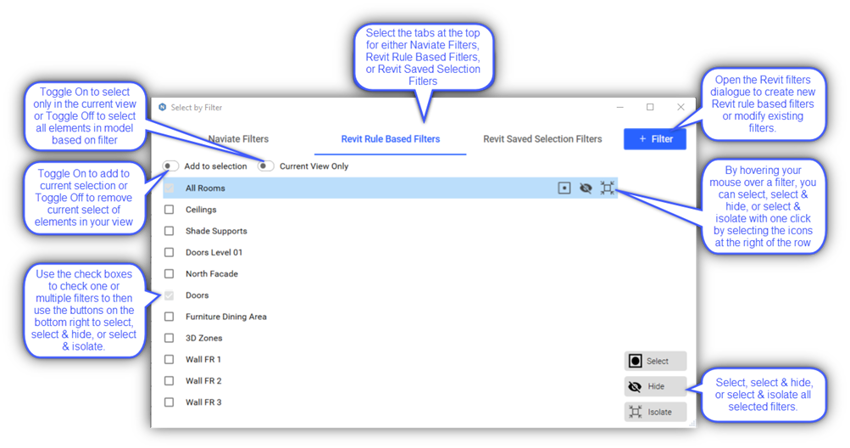 Naviate Accelerate quick filter elements